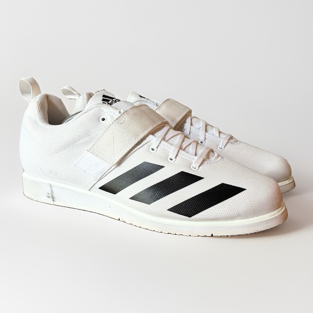 Adidas Powerlift 4 Weightlifting Lifting Stability Shoes White Black Mens 13